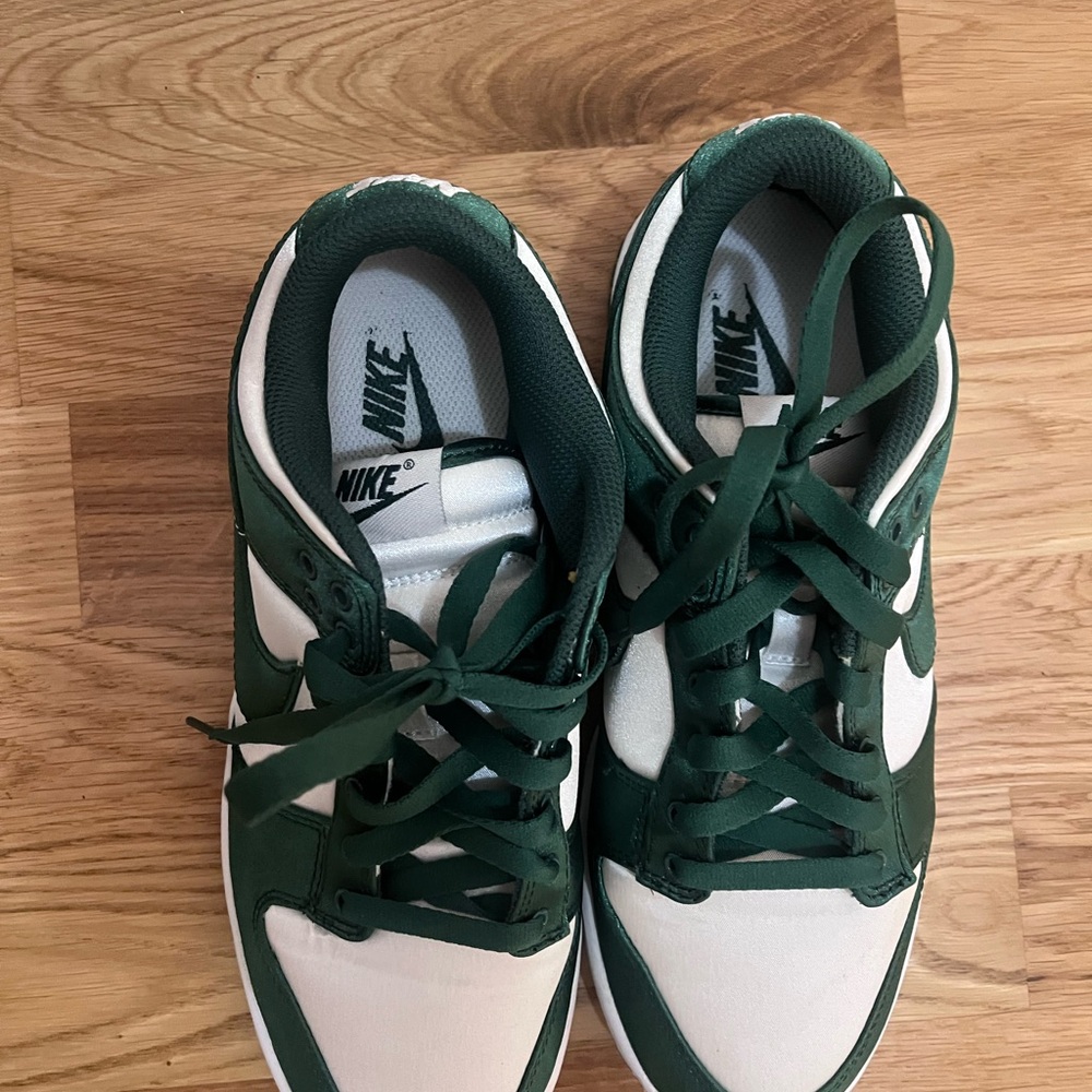 Nike Forest Green and White Athletic Shoes